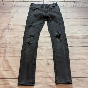 Aeropostale Jeans Skinny Mid Rise Denim Women's Size 28x30 (Fits 25x28)